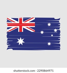 Australia Flag Brush Vector Illustration