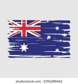 Australia Flag Brush Vector Illustration