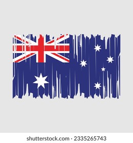 Australia Flag Brush Vector Illustration