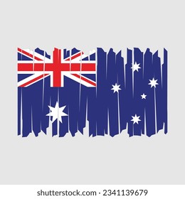 Australia Flag Brush Vector Illustration