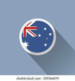 Australia Flag Button Icon
