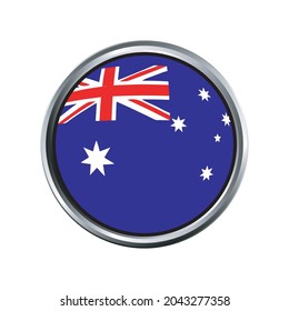 marca australia con marco de círculo cromado