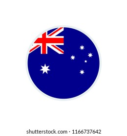 Australia flag. Australia circle flag. Australia symbol. 
