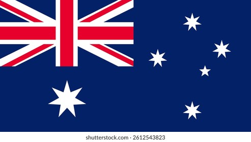 Australia flag design. Australia national flag Vector illustration. Australia official color flag design.