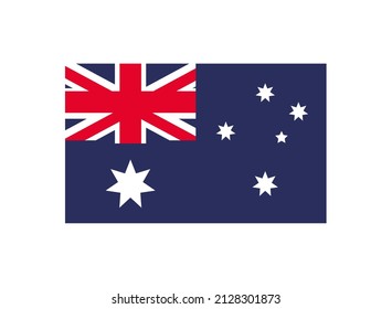 australia flag design over white