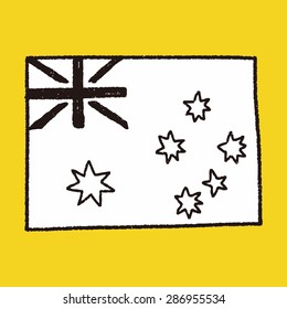 australia flag doodle