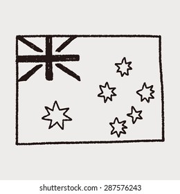 australia flag doodle