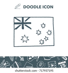 australia flag doodle