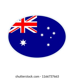 Australia flag. Australia ellipse flag. Australia symbol. 