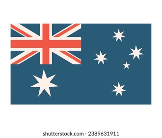 australia flag emblem isolated icon