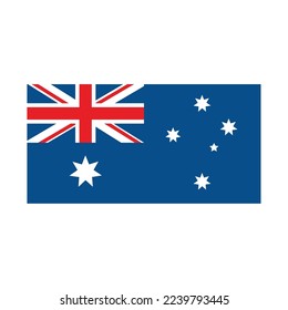 australia flag flat icon isolated