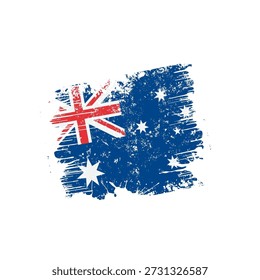 Bandera de Australia con efecto grunge - Ilustración vectorial	