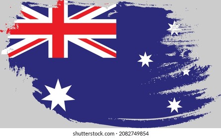 Australia flag in grunge style
