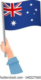 Australia flag in hand icon