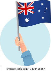 Australia flag in hand icon