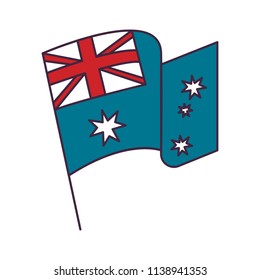 Australia flag icon. Cartoon Australia flag vector icon for web design isolated on white background