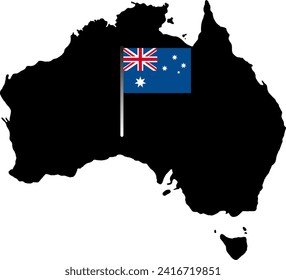 Australienflagge Symbol für Australientag Vektorgrafik 