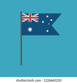 Australia flag icon in flat design. Independence day or National day holiday concept.