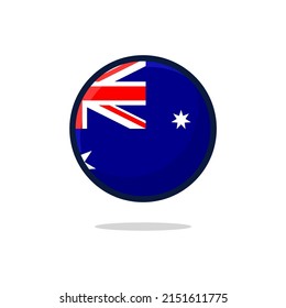 Australia Flag Icon. Australia Flag flat style isolated on a white background - stock vector.