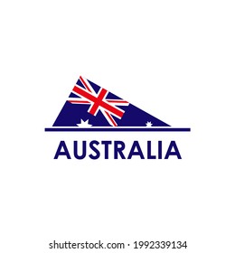 Plantilla vectorial de diseño de logotipo de icono de bandera de Australia