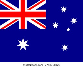 Icono de la bandera de Australia, bandera nacional de Australia. Ilustración vectorial.