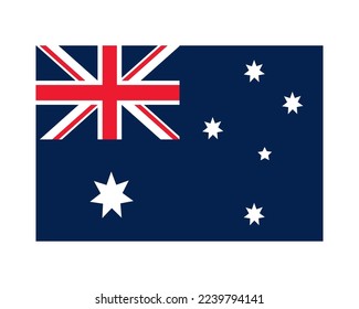 Australia flag icon on white background
