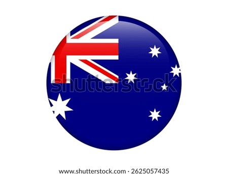 Australia Flag icon. Round flag of australia icon design, vector illustration