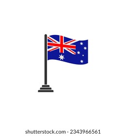Conjunto de iconos de la bandera de Australia, símbolo del símbolo del vector del día de la independencia de Australia