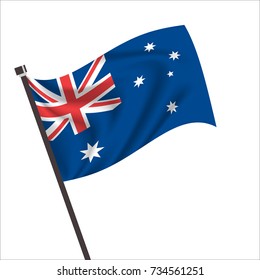 Australia Original Flag Vector Background Stock Vector (Royalty Free ...