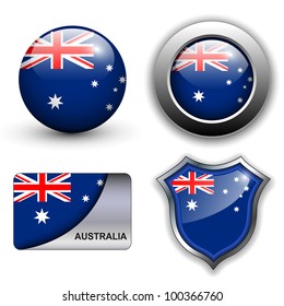 Australia flag icons theme.