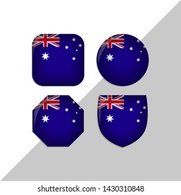 australia flag icons theme. vector