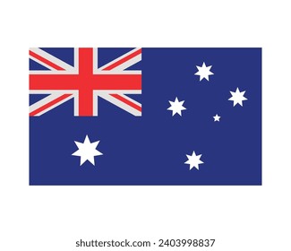 australia flag illustration vector isolated