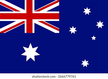 Bandera de Australia ilustrador país banderas símbolo nación  