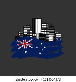 Australia flag (Independence day), 26 January 2020. Vector Illustration