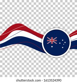 Australia flag (Independence day), 26 January 2020. Vector Illustration