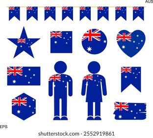 Australia flag. Isolated Australia flag on white background