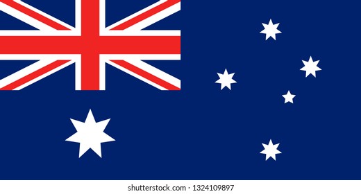 Australia flag isolated vector .Vector illustration. Flat design for business financial marketing banking advertising web concept cartoon illustration. 