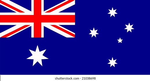 Australia flag isolated vector illustration