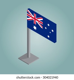 australia flag isometric style