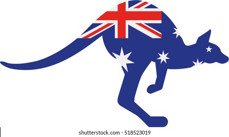 Australia Flag Kangaroo