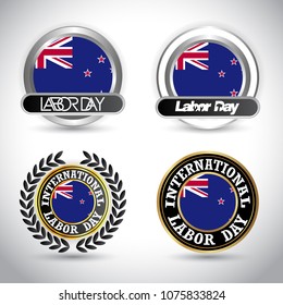 Australia Flag with labour day design vector 