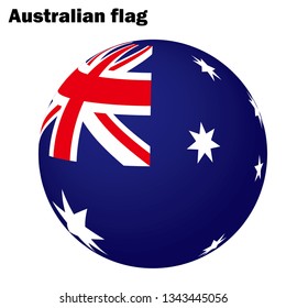 Australia flag made of spheres, 3D, vector data