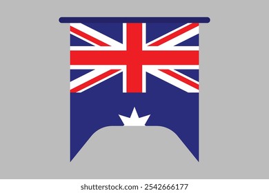 Australia flag, The flag of Australia, Flag of Australia national country symbol illustration Vector, Rectangle Australia flag illustration, Flat vector illustration
