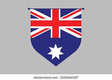 Australia flag, The flag of Australia, Flag of Australia national country symbol illustration Vector, Rectangle Australia flag illustration, Flat vector illustration
