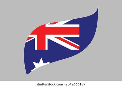 Bandeira da Austrália, Bandeira da Austrália, Bandeira da Austrália ilustração de símbolo nacional de país Vetor, Retângulo ilustração de bandeira da Austrália, Ilustração de vetor plana
