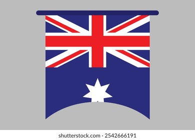 Australia flag, The flag of Australia, Flag of Australia national country symbol illustration Vector, Rectangle Australia flag illustration, Flat vector illustration
