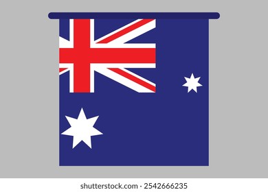 Australia flag, The flag of Australia, Flag of Australia national country symbol illustration Vector, Rectangle Australia flag illustration, Flat vector illustration
