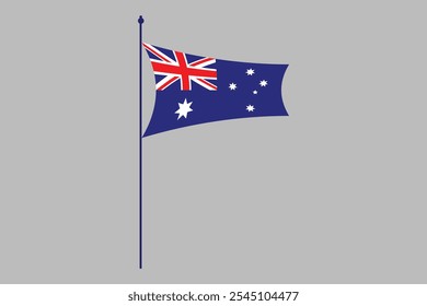 Australia flag, The flag of Australia, Flag of Australia national country symbol illustration Vector, Rectangle Australia flag illustration, Flat vector illustration
