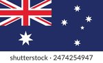 Australia flag of Australia National Flag design with original aspect ratio Vector illustration easy to use file eps format