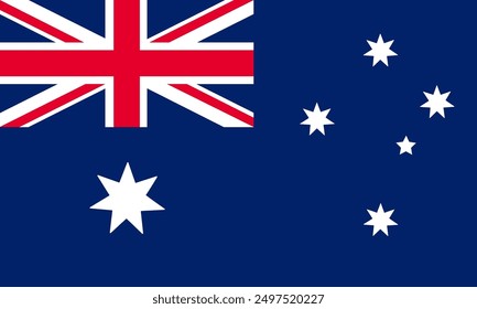 Australia flag national material design vector Illustration